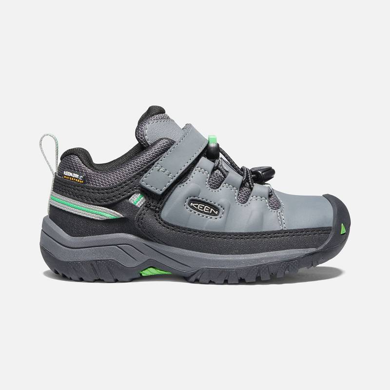 Keen Targhee Waterproof Schuhe Kinder DE-32974 Steel Grey/Irish Green - Keen Kinderschuhe Grau